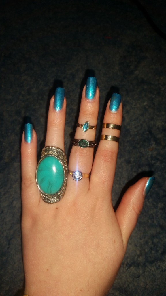 Finished Look with Bohemian Inspired Rings